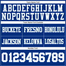 Laden Sie das Bild in den Galerie-Viewer, Custom Royal White-Light Blue Authentic Football Jersey
