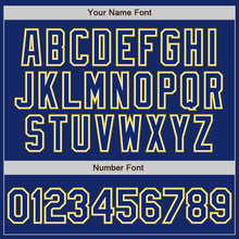 Load image into Gallery viewer, Custom Royal White-Yellow Authentic Baseball Jersey
