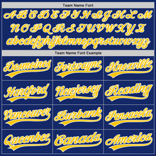 Load image into Gallery viewer, Custom Royal Yellow-White Authentic Baseball Jersey
