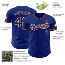 Laden Sie das Bild in den Galerie-Viewer, Custom Royal White-Orange Authentic Baseball Jersey
