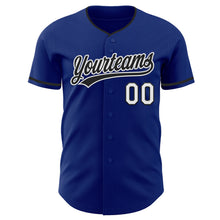 Laden Sie das Bild in den Galerie-Viewer, Custom Royal Black-White Authentic Baseball Jersey
