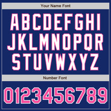 Load image into Gallery viewer, Custom Royal Pink-White Authentic Baseball Jersey
