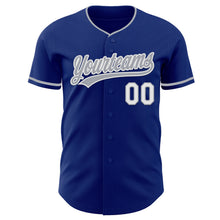 Charger l'image dans la galerie, Custom Royal Gray-White Authentic Baseball Jersey
