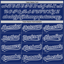 Laden Sie das Bild in den Galerie-Viewer, Custom Royal White-Gray Authentic Baseball Jersey
