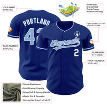 Load image into Gallery viewer, Custom Royal Light Blue-White Authentic Baseball Jersey
