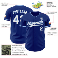 Load image into Gallery viewer, Custom Royal White-Light Blue Authentic Baseball Jersey
