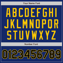 Load image into Gallery viewer, Custom Royal Black-Yellow Authentic Baseball Jersey
