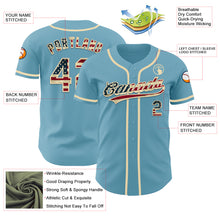 Загрузить изображение в средство просмотра галереи, Custom Shadow Blue Vintage USA Flag-Cream Authentic Baseball Jersey

