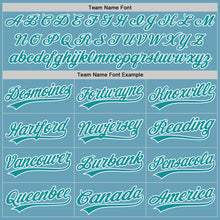 Load image into Gallery viewer, Custom Shadow Blue Teal-White Authentic Baseball Jersey
