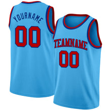 Charger l&#39;image dans la galerie, Custom Sky Blue Red-Royal Authentic Basketball Jersey
