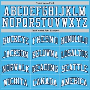 Custom Sky Blue White-Navy Authentic Basketball Jerse