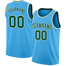 Laden Sie das Bild in den Galerie-Viewer, Custom Sky Blue Green-White Authentic Basketball Jerse
