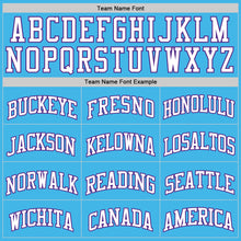 Laden Sie das Bild in den Galerie-Viewer, Custom Sky Blue White-Purple Authentic Basketball Jerse
