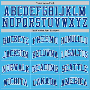 Custom Sky Blue Royal-White Authentic Basketball Jerse
