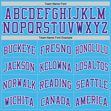 Laden Sie das Bild in den Galerie-Viewer, Custom Sky Blue Purple-White Authentic Basketball Jerse
