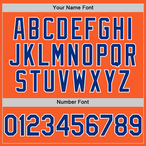 Custom Orange Royal-White Authentic Sleeveless Baseball Jersey