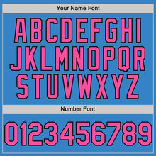 Load image into Gallery viewer, Custom Powder Blue Pink-Black Authentic Sleeveless Baseball Jersey
