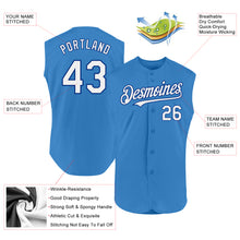Load image into Gallery viewer, Custom Powder Blue White-Royal Authentic Sleeveless Baseball Jersey
