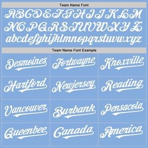 Custom Light Blue White Authentic Sleeveless Baseball Jersey
