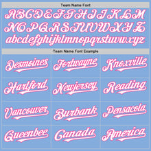Load image into Gallery viewer, Custom Light Blue White-Pink Authentic Sleeveless Baseball Jersey
