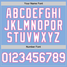 Load image into Gallery viewer, Custom Light Blue White-Pink Authentic Sleeveless Baseball Jersey
