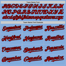 Load image into Gallery viewer, Custom Light Blue Red-Black Authentic Sleeveless Baseball Jersey
