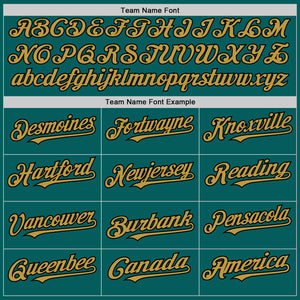 Custom Teal Old Gold-Black Authentic Sleeveless Baseball Jersey