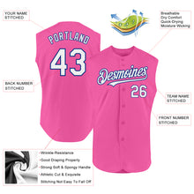 Laden Sie das Bild in den Galerie-Viewer, Custom Pink White-Royal Authentic Sleeveless Baseball Jersey
