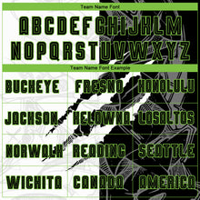 Laden Sie das Bild in den Galerie-Viewer, Custom Graffiti Pattern Black-Neon Green Scratch Sublimation Soccer Uniform Jersey
