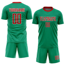 Laden Sie das Bild in den Galerie-Viewer, Custom Kelly Green Red-White Sublimation Mexico Soccer Uniform Jersey
