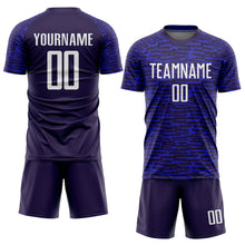 Laden Sie das Bild in den Galerie-Viewer, Custom Royal White Sublimation Soccer Uniform Jersey
