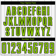 Загрузить изображение в средство просмотра галереи, Custom White Neon Green-Black Pinstripe Sublimation Soccer Uniform Jersey
