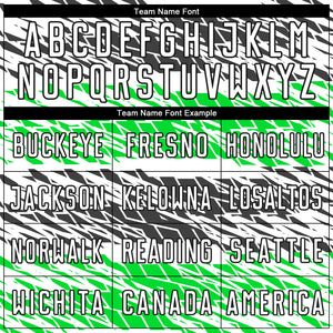 Custom Black White-Neon Green Sublimation Soccer Uniform Jersey