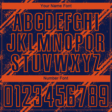 Load image into Gallery viewer, Custom Navy Orange Sublimation Soccer Uniform Jersey
