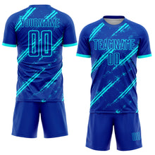 Laden Sie das Bild in den Galerie-Viewer, Custom Royal Lakes Blue Sublimation Soccer Uniform Jersey
