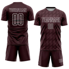 Load image into Gallery viewer, Custom Brown White Sublimation Soccer Uniform Jersey
