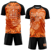 Load image into Gallery viewer, Custom Orange Bay Orange-Black African Pattern Sublimation Soccer Uniform Jersey
