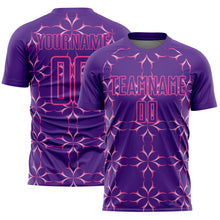 Laden Sie das Bild in den Galerie-Viewer, Custom Purple Pink Damask Pattern Sublimation Soccer Uniform Jersey
