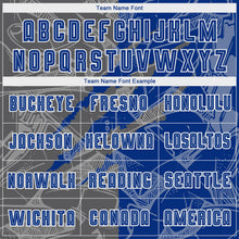 Load image into Gallery viewer, Custom Graffiti Pattern Royal-Steel Gray Scratch Sublimation Soccer Uniform Jersey
