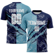 Загрузить изображение в средство просмотра галереи, Custom Graffiti Pattern Shadow Blue-Navy Scratch Sublimation Soccer Uniform Jersey

