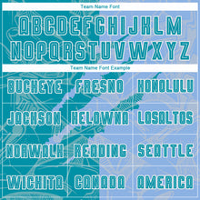 Load image into Gallery viewer, Custom Graffiti Pattern Teal-Light Blue Scratch Sublimation Soccer Uniform Jersey
