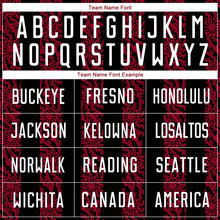 Laden Sie das Bild in den Galerie-Viewer, Custom Black White-Red Abstract Shape Sublimation Soccer Uniform Jersey
