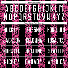 Laden Sie das Bild in den Galerie-Viewer, Custom Black White-Pink Abstract Shape Sublimation Soccer Uniform Jersey
