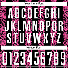 Laden Sie das Bild in den Galerie-Viewer, Custom Black White-Pink Abstract Shape Sublimation Soccer Uniform Jersey
