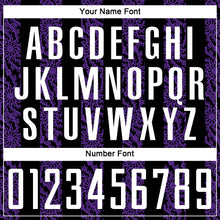 Laden Sie das Bild in den Galerie-Viewer, Custom Black White-Purple Abstract Shape Sublimation Soccer Uniform Jersey
