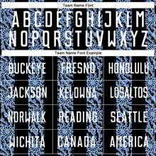 Laden Sie das Bild in den Galerie-Viewer, Custom Black White-Light Blue Abstract Shape Sublimation Soccer Uniform Jersey
