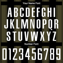 Laden Sie das Bild in den Galerie-Viewer, Custom Black White-Olive Line Sublimation Soccer Uniform Jersey
