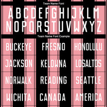 Laden Sie das Bild in den Galerie-Viewer, Custom Black White-Medium Pink Line Sublimation Soccer Uniform Jersey
