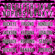 Load image into Gallery viewer, Custom Black Pink-White Flame Sublimation Soccer Uniform Jersey

