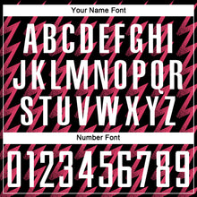 Laden Sie das Bild in den Galerie-Viewer, Custom Black White-Neon Pink Zigzag Shape Sublimation Soccer Uniform Jersey
